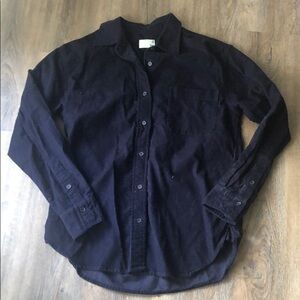 Aritzia Wilfred Free XXS Navy Shirt